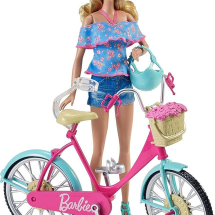 Barbie Bicycle with Basket of Flowers
