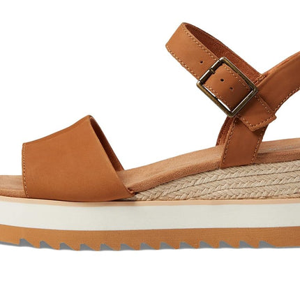 TOMS Women's Diana Sandal, Tan Leather, 9
