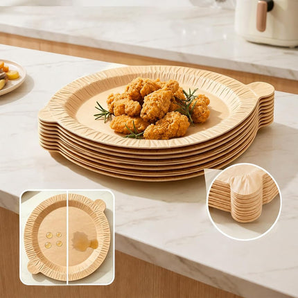 Luriseminger 12-Pack 240 Servings Total Large Disposable Peel Paper Plates