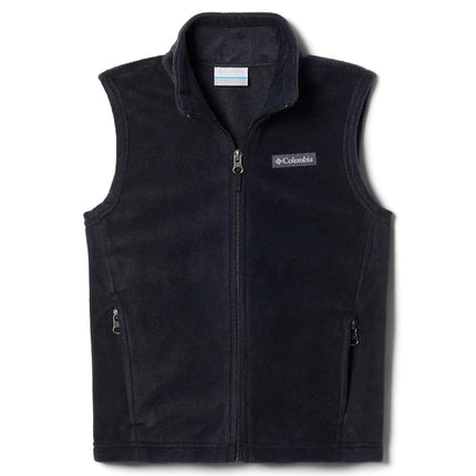 Columbia Boys' Steens Mountain Fleece Vest, Black, X-Small