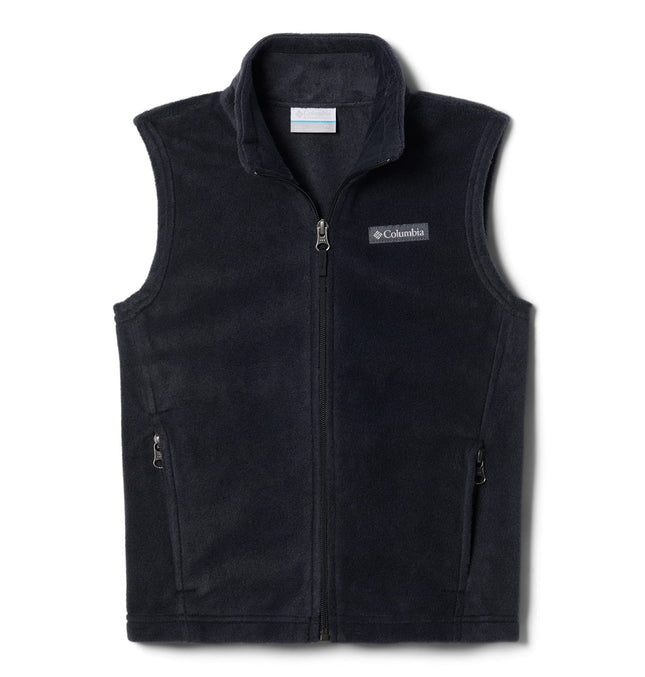 Columbia Boys' Steens Mountain Fleece Vest, Black,