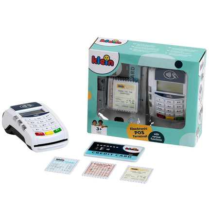 Theo Klein 7266 Pay Terminal with Light & Sound | Battery-Powered Addition to Toy Cash registers | Incl. Contactless Payment Function | Toy for Children from 3 Years Old