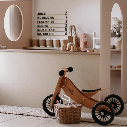 Kinderfeets Tiny Tot 2-in-1 Trike Balance Bike Bamboo