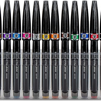 Pentel Sign Pen Micro Brush 12 Pack SESF30CPC12