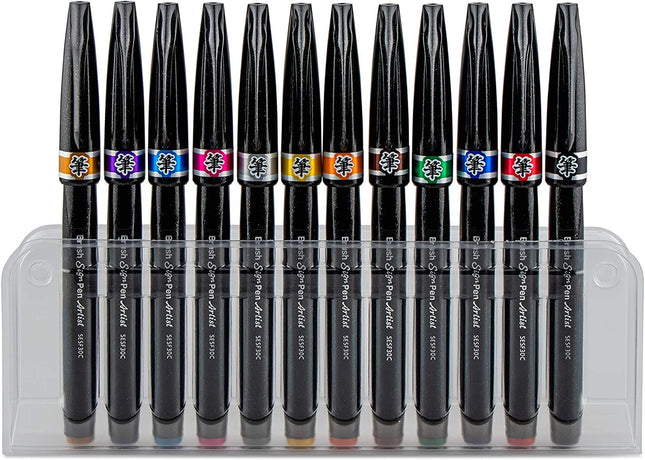 Pentel Sign Pen Micro Brush Paquete de 12 SESF30CPC12