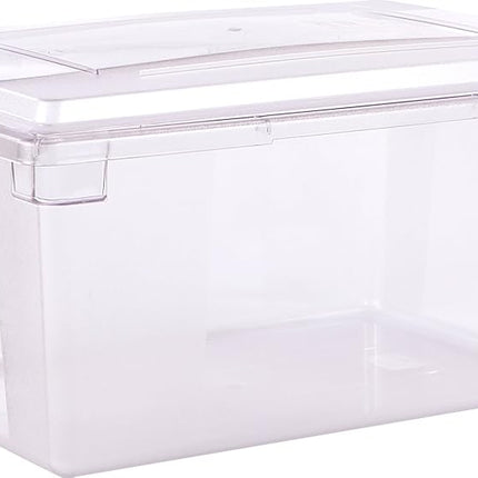 Carlisle FoodService Products Storplus Food Container Storage Container with Stackable Design for Storage, 16.6 Gallons, Clear
