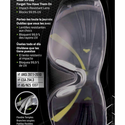 3M SecureFit 400 Safety Eyewear, Clear Anti-Fog, 1