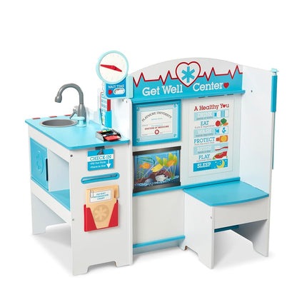 Melissa & Doug Centre d'activités en bois Docteur - Salle d'attente, Salle d'examen, Zone d'enregistrement