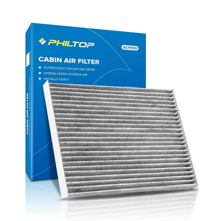 Filtre d'habitacle PHILTOP, remplacement pour Rogue (2008-2013), Rogue Select (2014-2015), Sentra (2007-2012), filtre d'habitacle premium ACF050(CF10550) avec charbon actif, filtre la poussière et le pollen.