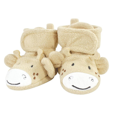 Hudson Baby unisex-baby Cozy Fleece Booties, Elephant Giraffe, 6-12 Months