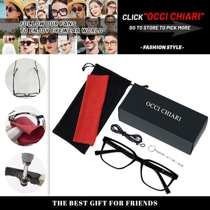 OCCI CHIARI Blue Light Blocking Reading Glasses for Men +1.0 XL Black Readers(+1.0 +1.25 +1.5 +1.75 +2.0 +2.25 +2.5 +2.75 +3.0)