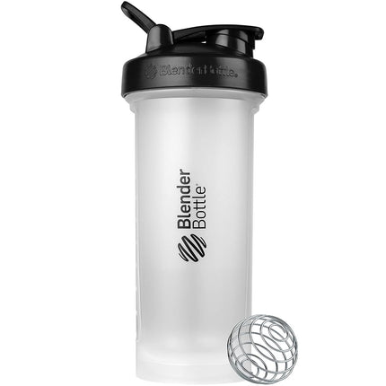 Bouteille mélangeur BlenderBottle Classic V2, parfaite pour les shakers de protéines et les pré-entraînements, 1,3 litre, Transparent/Noir