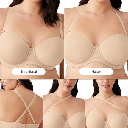 Wacoal Women's Red Carpet Strapless Bra Full Coverage, Black, 36DD