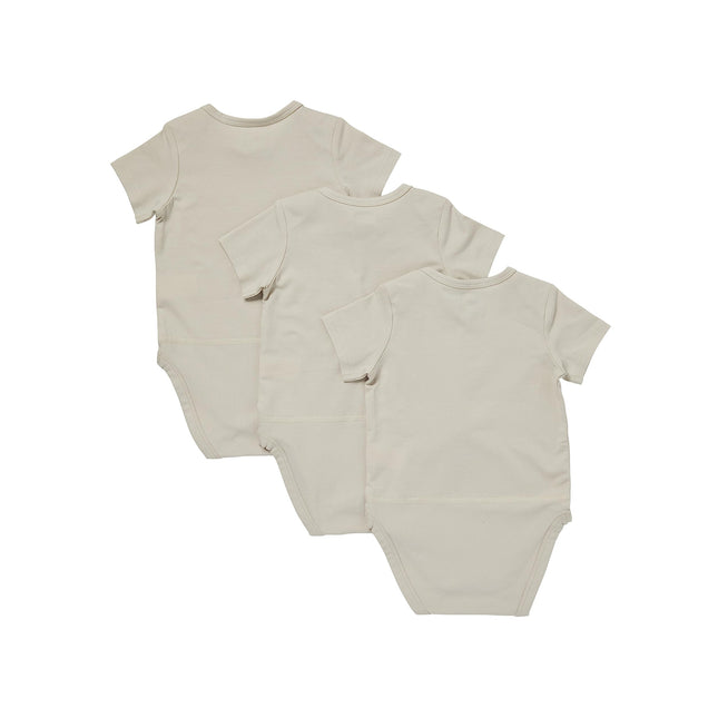 Hanes Unisex Baby Pure Comfort Short Sleeve Bodysuits, Infant Bodysuits, Boys & Girls, 3-pack, Blue/Green, 6 MONTHS