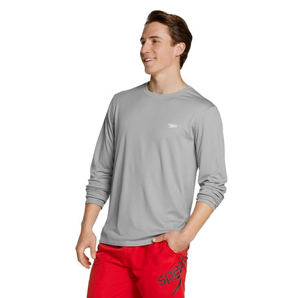 Speedo Men's UV Swim Shirt Basic Easy Long Sleeve 