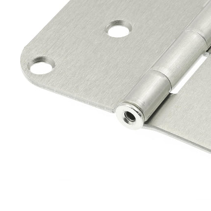 Prime-Line U 1150953 Bisagra Residencial Lisa para Puerta, 4 pulg. x 4 pulg. con Esquinas de Radio de 5/8 pulg., 4 Agujeros por Hoja con Tornillos, Acabado Níquel Satinado, Calibre de .087 pulg. (Paquete de 3)