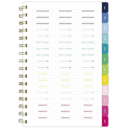 AT-A-GLANCE 2027 Planner, Simplified by Emily Ley, Weekly & Monthly, 5.5" x 8.5", Happy Stripe (EL57-200-27)