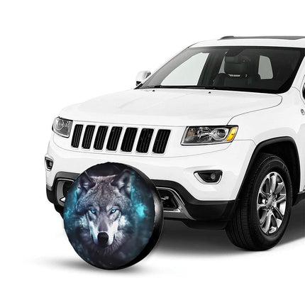 Rv Spare Tire Covers for Trailers Wheel Protectors Tyre Covers Weatherproof and Dustproof Wheel Covers Universal Fit for SUV Truck Travel Trailers Camper 17" - Wolf