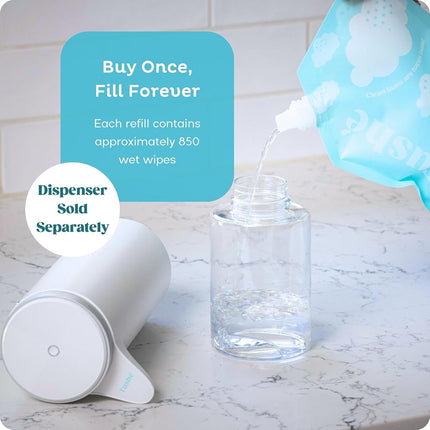 Tushé Toilet Paper Foam Refill for Foam & Spray Bottles – Flushable Wet Wipe Alternative for Sensitive Skin – Unscented, Septic Safe – 340ml (11.49 fl oz)