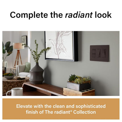 Legrand Radiant 150-Watt Single-Pole/3-Way LED Advanced Dimmer, Dark Bronze