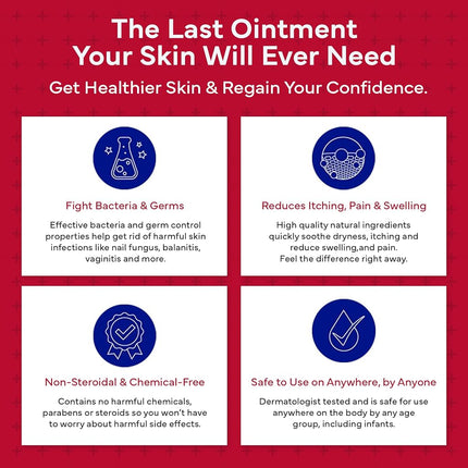 emuaid EMUAIDMAX Ointment, Maximum Strength Multi-Purpose Barrier for Dry, Itchy, Sensitive or Cracked Skin, Soothing Steroid-Free Fragrance-Free Ointment for Sensitive Areas, 2oz