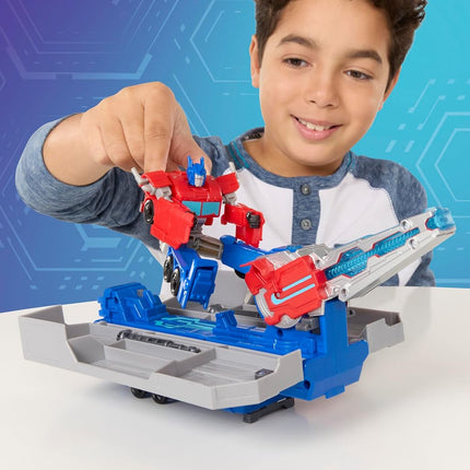 Transformers EarthSpark Optimus Prime Battle Trailer Playset