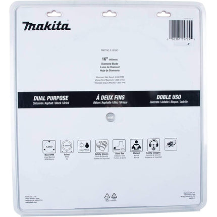 Makita E-02543 Lame diamantée 40 cm, segmentée, double usage