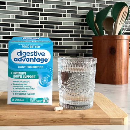SCHIFF Digestive Advantage Intensive Bowel Support, 96 Capsules (Pack Of 2)