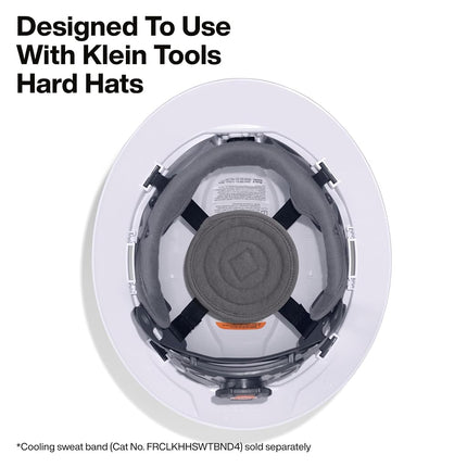 Klein Tools FRCLKHHTPPD5 Flame-Resistant Cooling Hard Hat Top Pad with Active Cooling Insert, Cat 2 Arc Flash, Compatible with Klein Tools Hard Hats