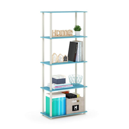 Furinno TURN-N-TUBE 5-Tier Tool-Free Corner Shelf,