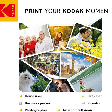 KODAK Picture Paper Vivid 4"x6", 100 count, 66lb-230g/m2 weight, 11.9 mil thickness, Vivid color picture paper- THIS PRODUCT IS NOT COMPATIBLE WITH THE KODAK DOCK PRINTER"
