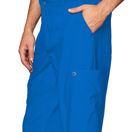 WonderWink 5355AROYAMD W123 Men's Flat Front Cargo Pocket Pant, Royal, Standard-M Size