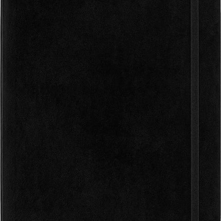 Moleskine Classic Notebook, Notebook With Plain Pages, Soft Cover and Elastic Closure, Black, XL, 19 x 25 cm, 192 Pages