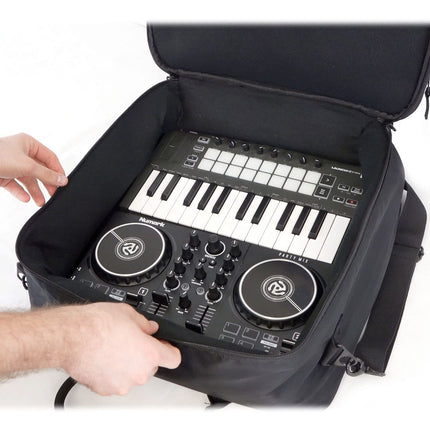 Rockville MB1615 DJ Gear Mixer Gig Bag Case, 15.5" x 15" x 5", Rugged Nylon, Water-Resistant, Front Pocket for Laptop and Accessories, for Mobile DJs and Studio Professionals