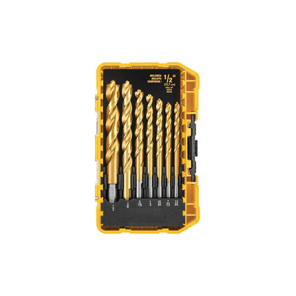 DEWALT (DW1361) Titanium Nitride Coated Drill Bit Set Pilot Tip 21 Piece