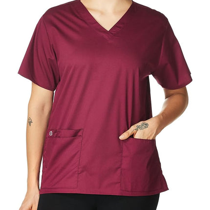 WonderWink Women's Wonderwork V-Neck Scrub Top, Wi