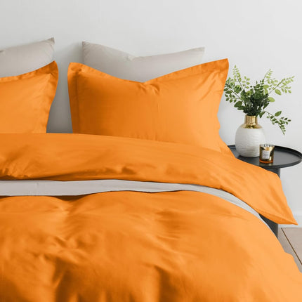 Elegant Comfort Luxury 3-Piece Duvet Cover Set - 1500 Premium Hotel Quality Microfiber Hotel Collection - Comforter Cover with Button Closure and Shams, King/California King, Orange