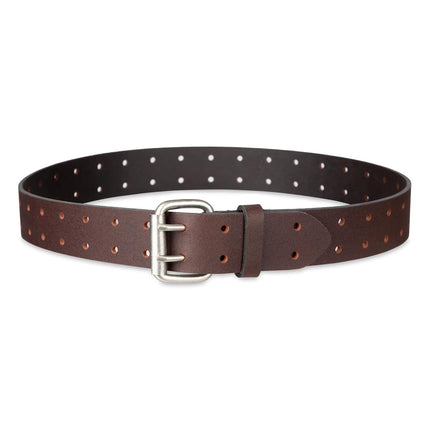 Dickies Men's Double Prong Fully Adjustable Leather Belt, Brown, 30