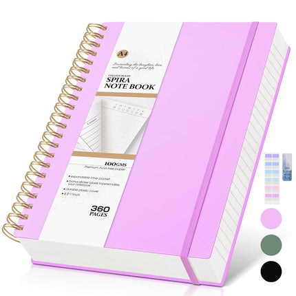 MUAHLIUB Spiral Notebook Journal College Ruled 8.5
