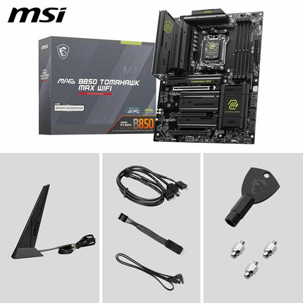 MSI MAG B850 TOMAHAWK MAX WIFI Motherboard, ATX - Ryzen 9000/8000/7000, AM5