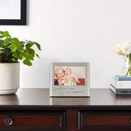 Lawrence Frames When a Baby is born so is a Grandmother Silver Plated 6x4 Picture Frame