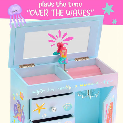 Giggle & Honey® Musical Mermaid Jewellery Box for Girls