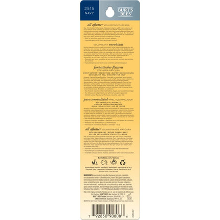 Máscara de Pestañas Voluminizadora 100% Origen Natural Burt's Bees, Azul Marino, 10 ml