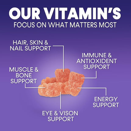 Multivitamin Adult Gummies Extra Strength Vitamin Gummy - Natural Complete Daily Supplement - Vegetarian Multi with Vitamins A, C, E, B6, B12 for Men and Women, Non-GMO - 90 Gummies