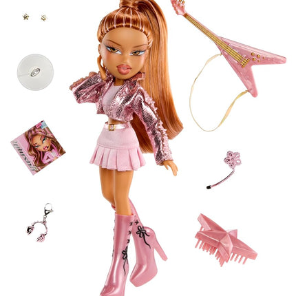 Bratz Pop Starz Yasmin - Fashion Doll with Collectable Charm, Outfit and Music Accessories