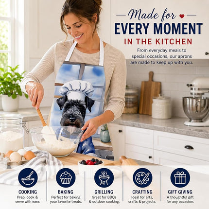 Tablier de cuisine Caroline's Treasures Kerry Blue Terrier Le Chef pour hommes et femmes, unisexe, grande taille, multicolore, idéal pour la cuisine, la pâtisserie, l'artisanat, le jardinage