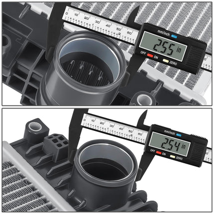 DNA MOTORING Radiador de Enfriamiento de Aluminio Estilo OE de 2 Hileras Compatible con 08-17 VNM VNL / 15-17 VNX / 15-18 Vision Granite, OEM-RA-FL-069