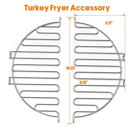 onlyfire Kit de accesorios para freír pavo - 2 rejillas para patas que se adaptan a Char Broil Big Easy - Cuelga hasta 12 muslos o alas de pollo