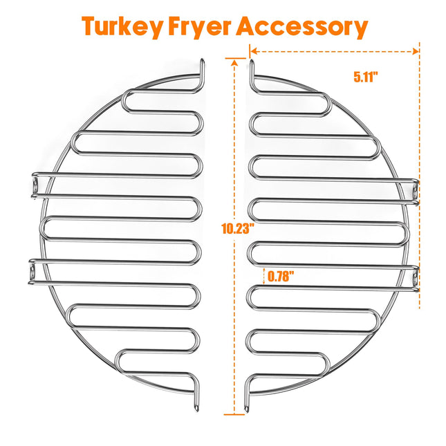 onlyfire Turkey Fryer Accessory Kit - 2PCS Leg Racks Fits for Char Broil Big Easy - Hang Up to 12 Chicken Legs or Wings