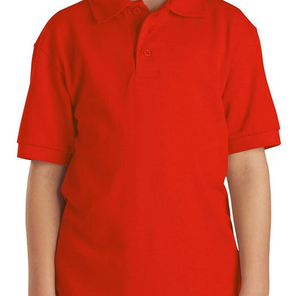 Dickies Big Boys' Short Sleeve Pique Polo X, Orange, X-Large